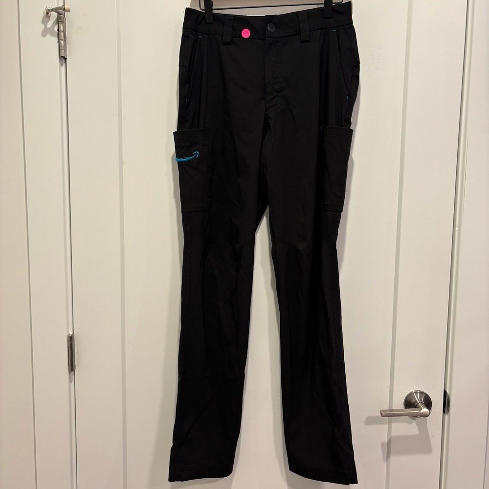 Luly Yang Amazon Cargo Pants Black Work Trousers Utility Pockets Mens Small